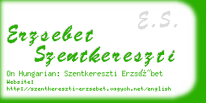 erzsebet szentkereszti business card